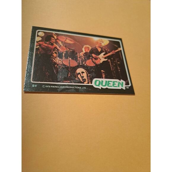 Vintage 1979 Raincloud Productions Queen Trading Card #51 Rock Band Memorabilia - Picture 2 of 3